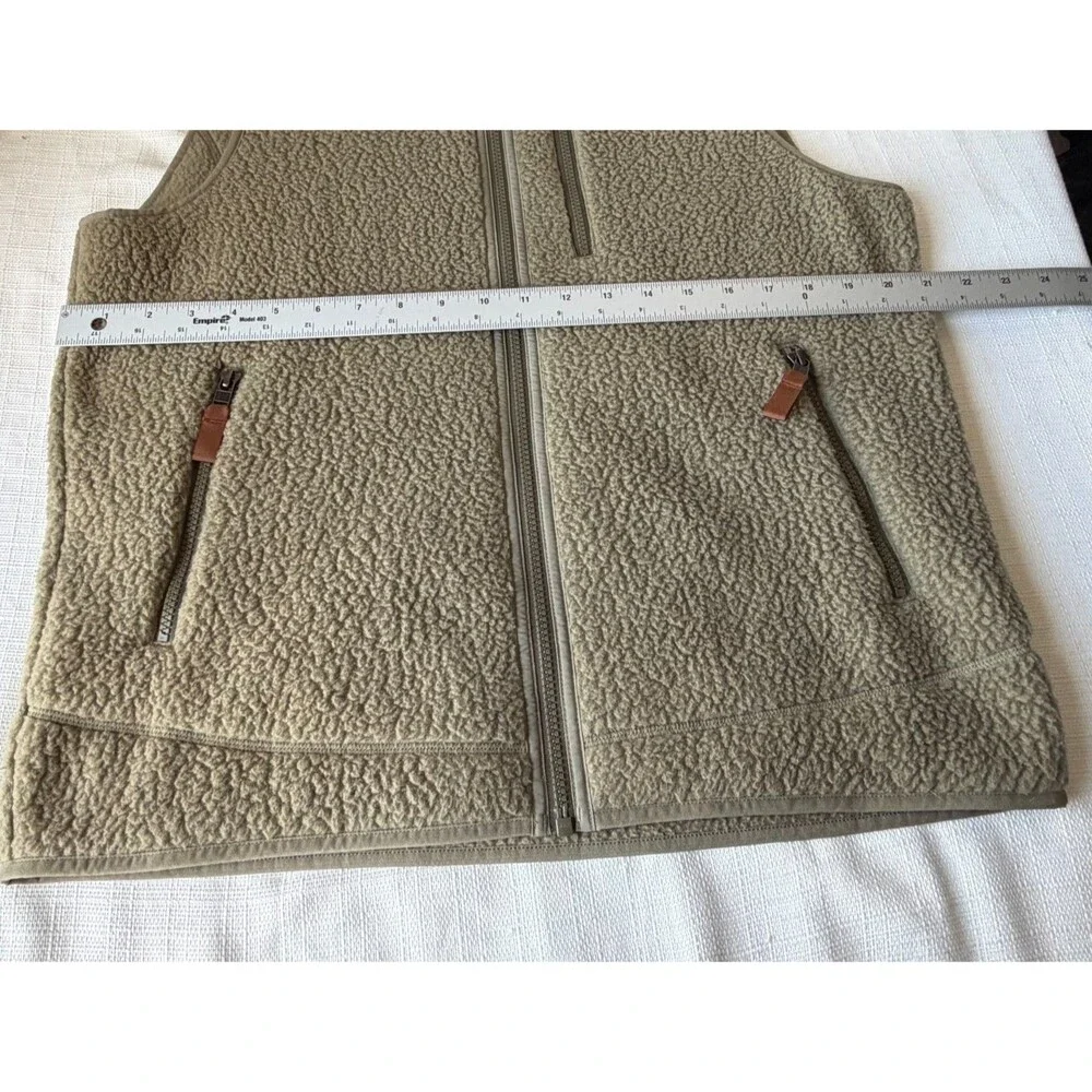 Patagonia Retro Pile Fleece Vest Men's Medium Sage Khaki Full Zip Outdoor